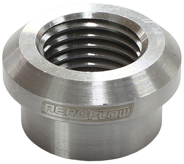 FEMALE WELD ON BUNG, -3 ORB   3/8"-24 THREAD, STEEL