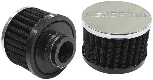 1" UNIV CLAMP ON FILTER       3" O.D,2-1/4" H,CHROME TOP