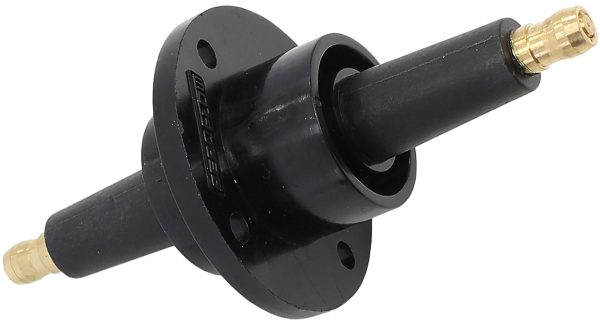 FIREWALL FEED THROUGH - BLACK CHASSIS MOUNT - FEED COIL WIRE