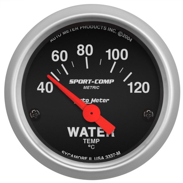 SPORT-COMP 2-1/16" WATER TEMP 40-120°C, SHORT SWEEP ELECT.