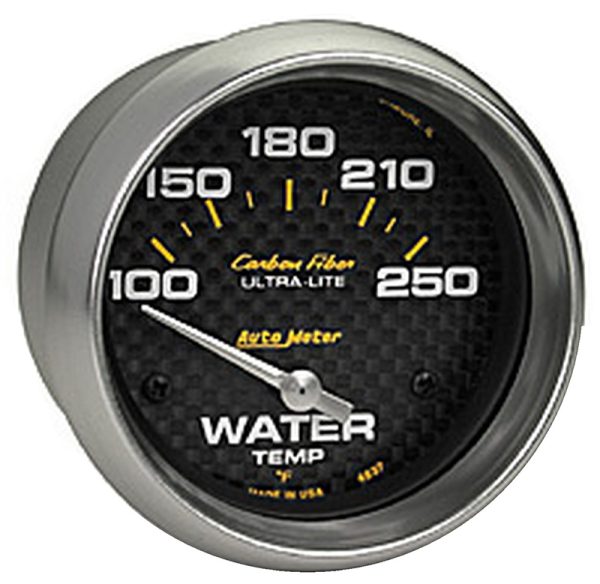 CARBON FIBER 2-5/8" WATER TEMP100-250°F, SHORT SWEEP ELECT.