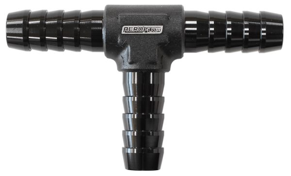 ALUMINIUM T PIECE 5MM / 3/16" BLACK TEE VACUUM SILICONE HOSE