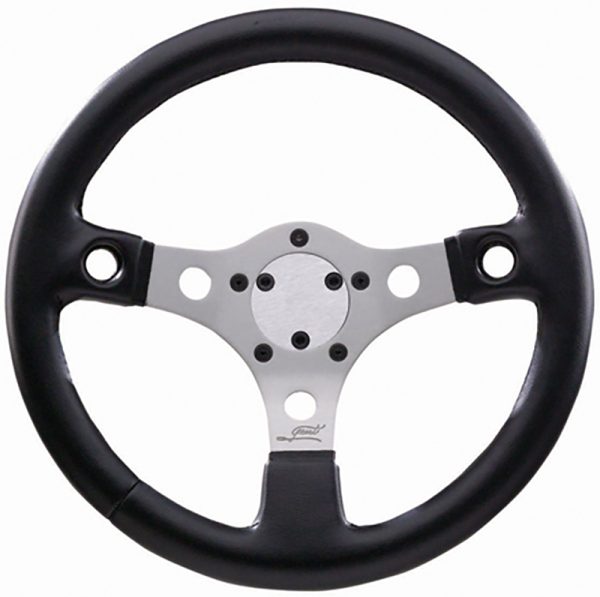 GRANT PERFORMANCE GT WHEEL 13 SILVER, 2 X HOLES FOR BUTTONS