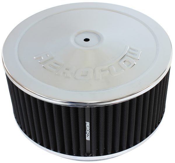 9" X 4"  AIR CLEANER  ASSEMBLY7-5/16" FLAT BASE CHROME COTTO