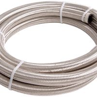 SS BRAIDED HOSE -8AN  1 METRE SILVER S/S 11.1mm ID 17.7mm OD