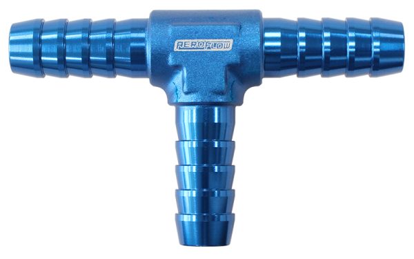 ALUMINIUM T PIECE 5MM / 3/16" BLUE TEE VACUUM SILICONE HOSE