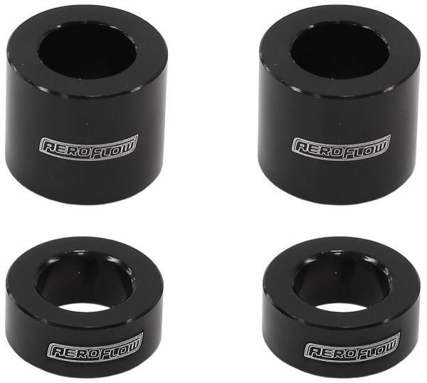 BILLET BOLT SPACERS M8 BLACK  5/16 PACK OF 4