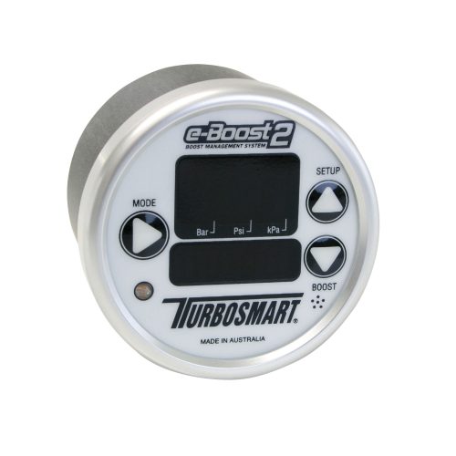E-BOOST2 BOOST CONTROLLER 60mm 60psi WHITE FACE/SILVER BEZEL