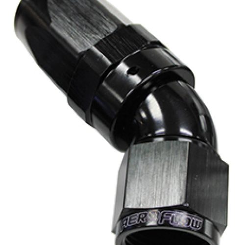 45 DEG HOSE END -20AN BLACK   FULL FLOW TAPER STYLE