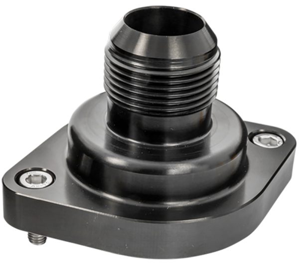 THERMOSTAT HOUSING LS -16AN   BLACK  STRAIGHT UP BILLET