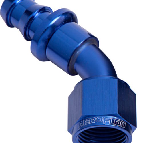 45 DEG PUSH LOCK END -12AN    BLUE NO CLAMP REQUIRED