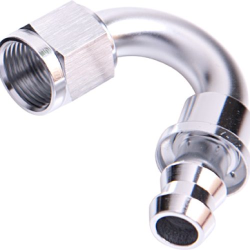 150 DEG PUSH LOCK END -6AN    SILVER NO CLAMP REQUIRED