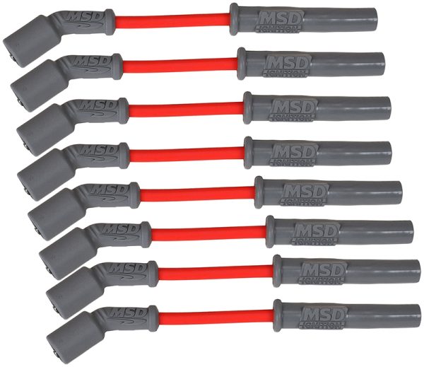 SUPER CONDUCTOR LEAD SET RED  SUIT HOLDEN LS1 EARLY 8" LEADS