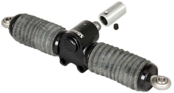 STRANGE DRAGSTER STEERING RACK12:1 RATIO, BLACK ANODIZED