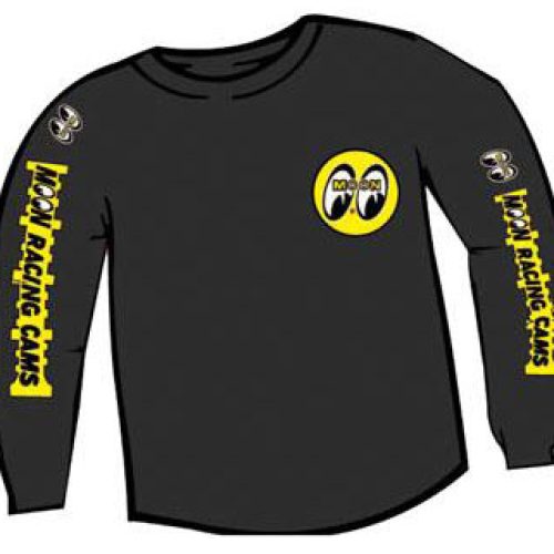 MOON LONG SLEEVE BLK T SHIRT  LARGE