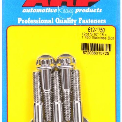 SS 12PT BOLTS 5/16″ UNC x 1.753/8″ WRENCH (5-PACK) 5/16-18