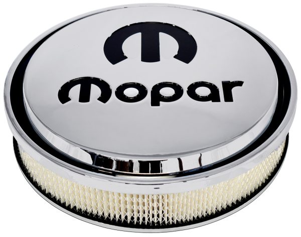 MOPAR SLANT EDGE AIR CLEANER  KIT. POLISH RECESSED BLK EMBL