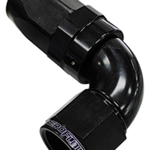 90 DEG HOSE END -20AN BLACK   FULL FLOW TAPER STYLE