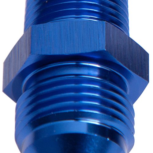 MALE FLARE -3AN TO 1/8″ NPT   BLUE MALE FLARE TO NPT ADAPTER