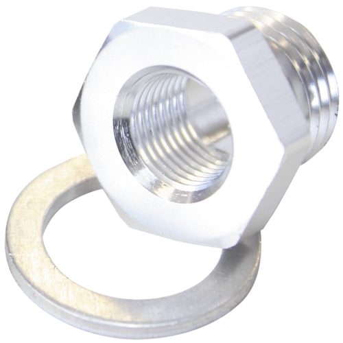 M12X1.5 PIPE REDUCER TO F/MALE1/8″ NPT SILVER LS TEMP ADAPT