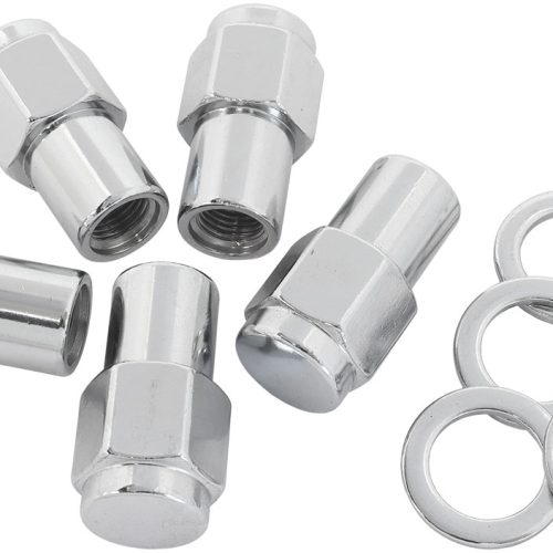 0.750 SHANK CLOSED NUTS 1/2   CHROME 1/2-20″ WHEEL (5)