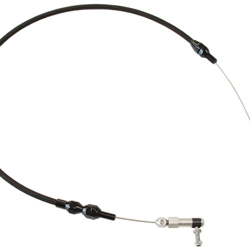 THROTTLE CABLE STAINLESS      STEEL 60″ 152cm LONG BLACK S/S