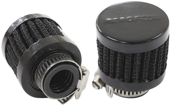 9/16" UNIV CLAMP ON FILTER    1-3/8" O.D,1-1/8" H,BLACK TOP