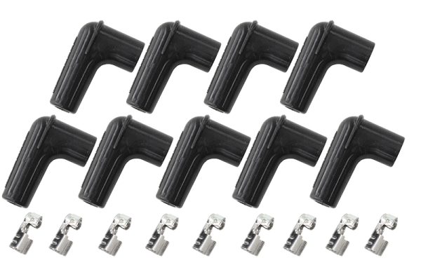 9 X SPARK PLUG BOOTS,TERMINALS90 DEG. 9 BOOTS & 9 TERMINALS