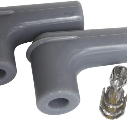 SPARK PLUG BOOTS & TERMINALS  90 DEG 2 BOOTS,TERMINALS GREY
