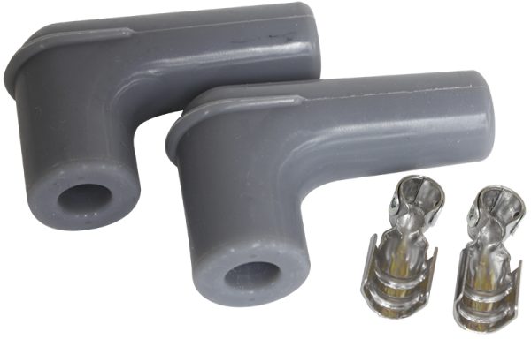 SPARK PLUG BOOTS & TERMINALS  90 DEG 2 BOOTS,TERMINALS GREY