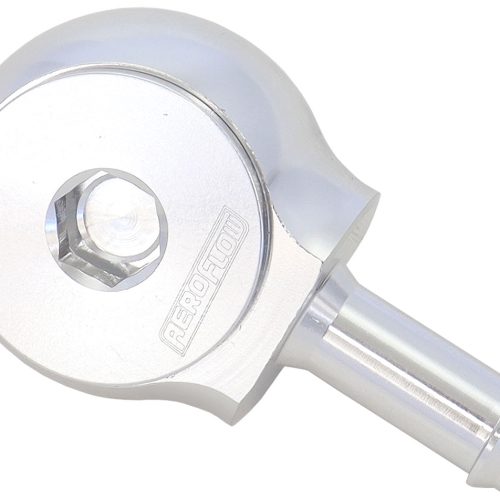 SLIMLINE -10ORB TO 1/2″ BARB  90 DEG TIGHT RADIUS SILVER