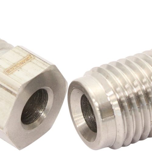 S/S INVERTED FLARE TUBE NUT   3/16″ HARD LINE TO 3/8″ X 24