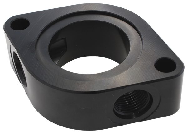 AEROFLOW CHEV WATER NECK      SPACER WITH 2 X -8ORB AUX PORT