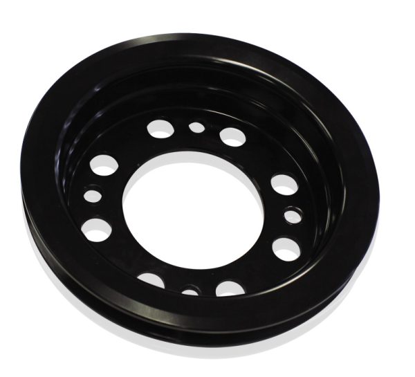 HOLDEN V8 CRANK V PULLEY HQ-WBSUITS EARLY RED W/PUMP BLACK