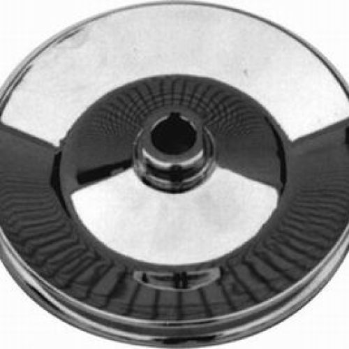 POWER STEERING PULLEY, SBC BBCCHROME STEEL, 5/8 KEYWAY SHAFT