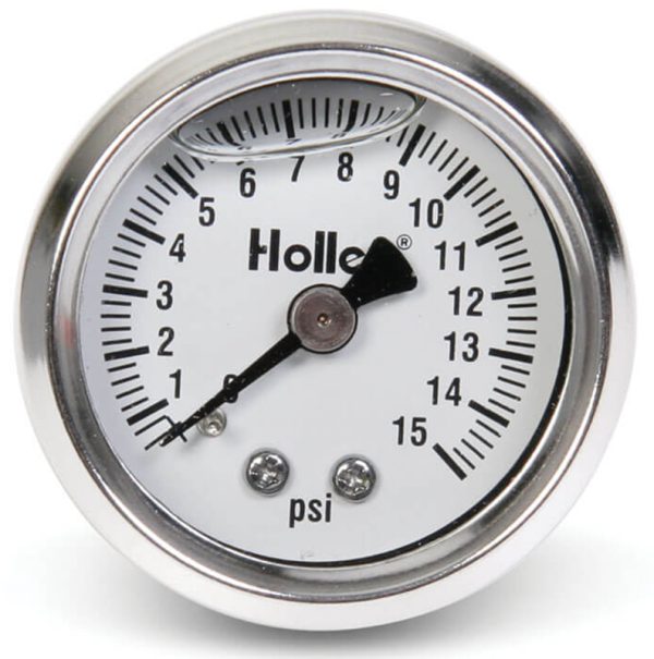1-1/2 HOLLEY MECHANICAL FUEL  PRESSURE GAUGE 0-15PSI