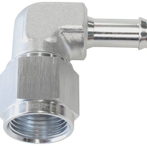 FEMALE -8AN 90DEG TO 3/8″ BARBSILVER SWIVEL NUT