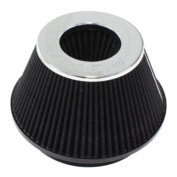 6" CLAMP-ON TAPERED FILTER    7.6 / 4.7" O.D,  4" HIGH CHROM
