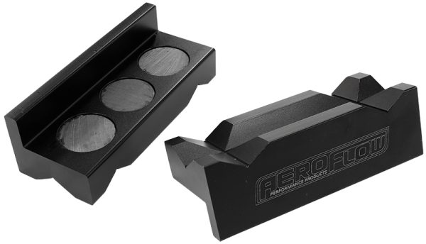 BILLET VICE SOFT JAWS ALLOY   BLACK MAGNETIC BACK -6 to -10