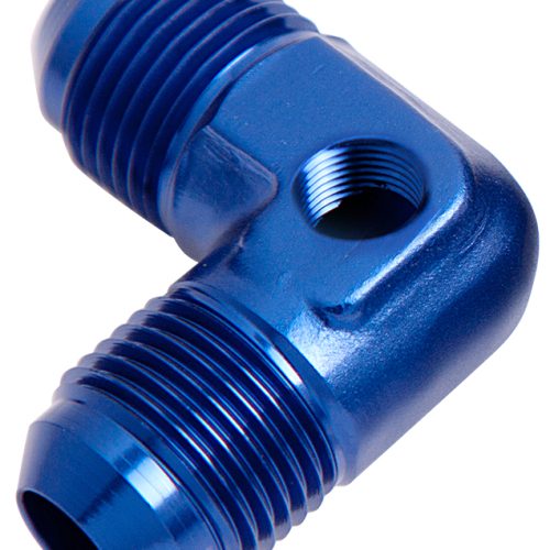 90 DEG UNION -8AN WITH 1/8″   PORT BLUE