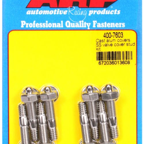 ARP HEX V/COVER STUD KIT (8)  1/4 S/LESS FOR CAST ALUM V/C