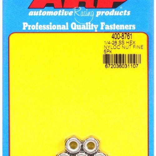ARP STAINLESS NYLOC NUT 1/4-285 PER PACK
