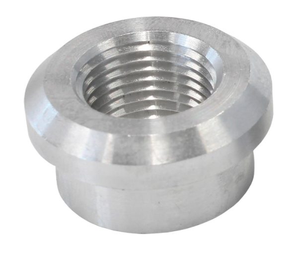 FEMALE WELD ON BUNG, 1/4" NPT THREAD, ALUMINIUM