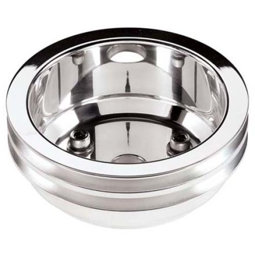 SBC CRANK DOUBLE PULLEY       BILLET LONG WATER PUMP
