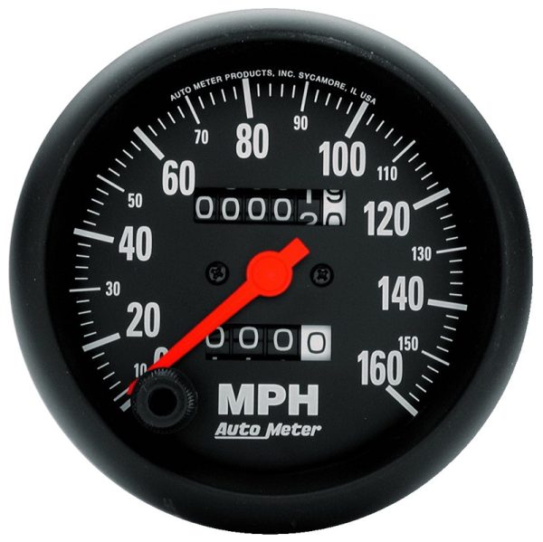 Z-SERIES 3-3/8" SPEEDO 160MPH MECHANICAL WITH TRIP METER