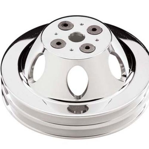 BBC WATER PUMP PULLEY SHORT   2V GROOVE POLISHED SWP BBC