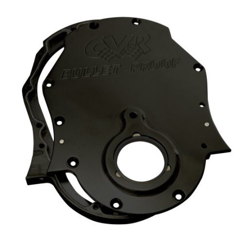CVR BB/C 2 PIECE BILLET TIMINGCOVER V8 BLACK