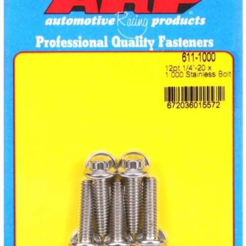 SS 12PT BOLTS 1/4″ UNC x 1.00″5/16″ WRENCH (5-PACK) 1/4-20
