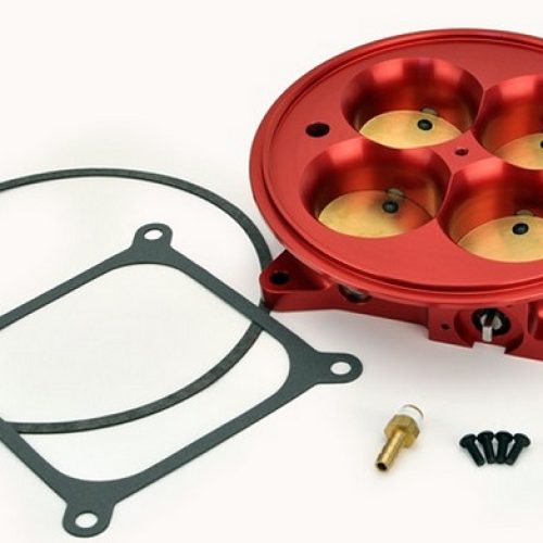 BILLET 4 BARREL 4500 THROTTLE BODY. 2000 CFM TPS & IAC “RED”