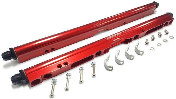 BILLET FUEL RAIL KIT, RED     LS1 & LS6 WITH LSX MANIFOLD